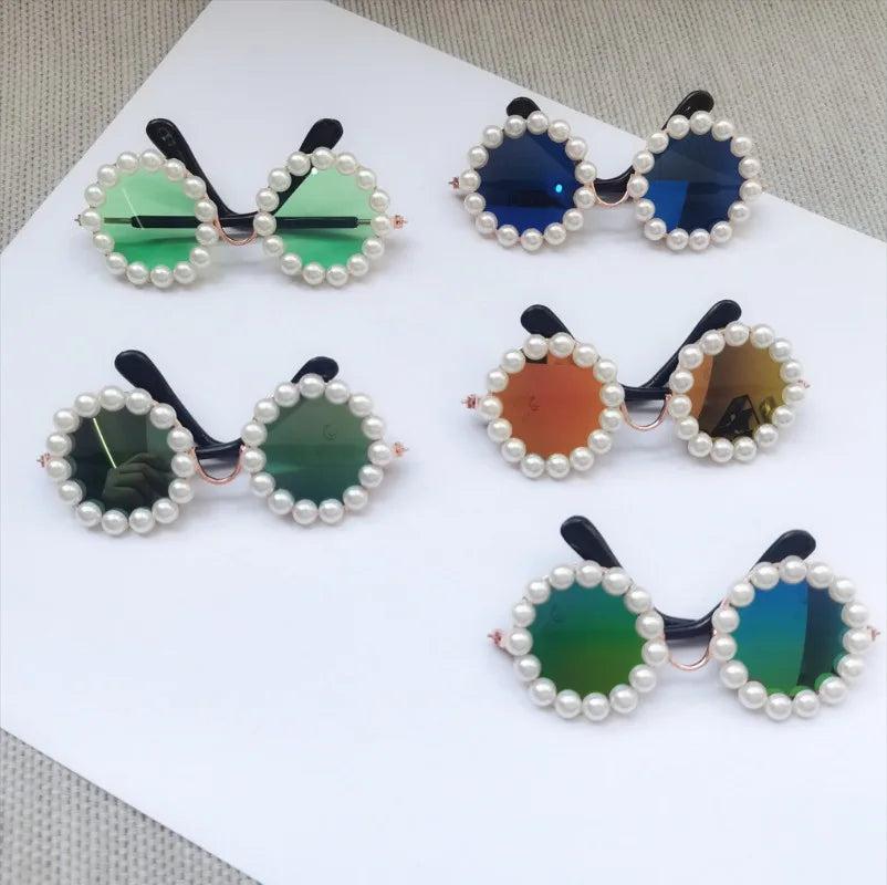 Pet Accessories Flower Sunglasses Circular Role Playing Glasses Photo Props Glasses For Cats And Small And Paracord Dog Leash