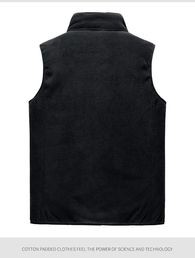 lamb cashmere waistcoat for men Brand Winter Jacket Men Vest Men Zipper Mens Jacket Sleeveless Casual Winter Waistcoat Men S-8XL