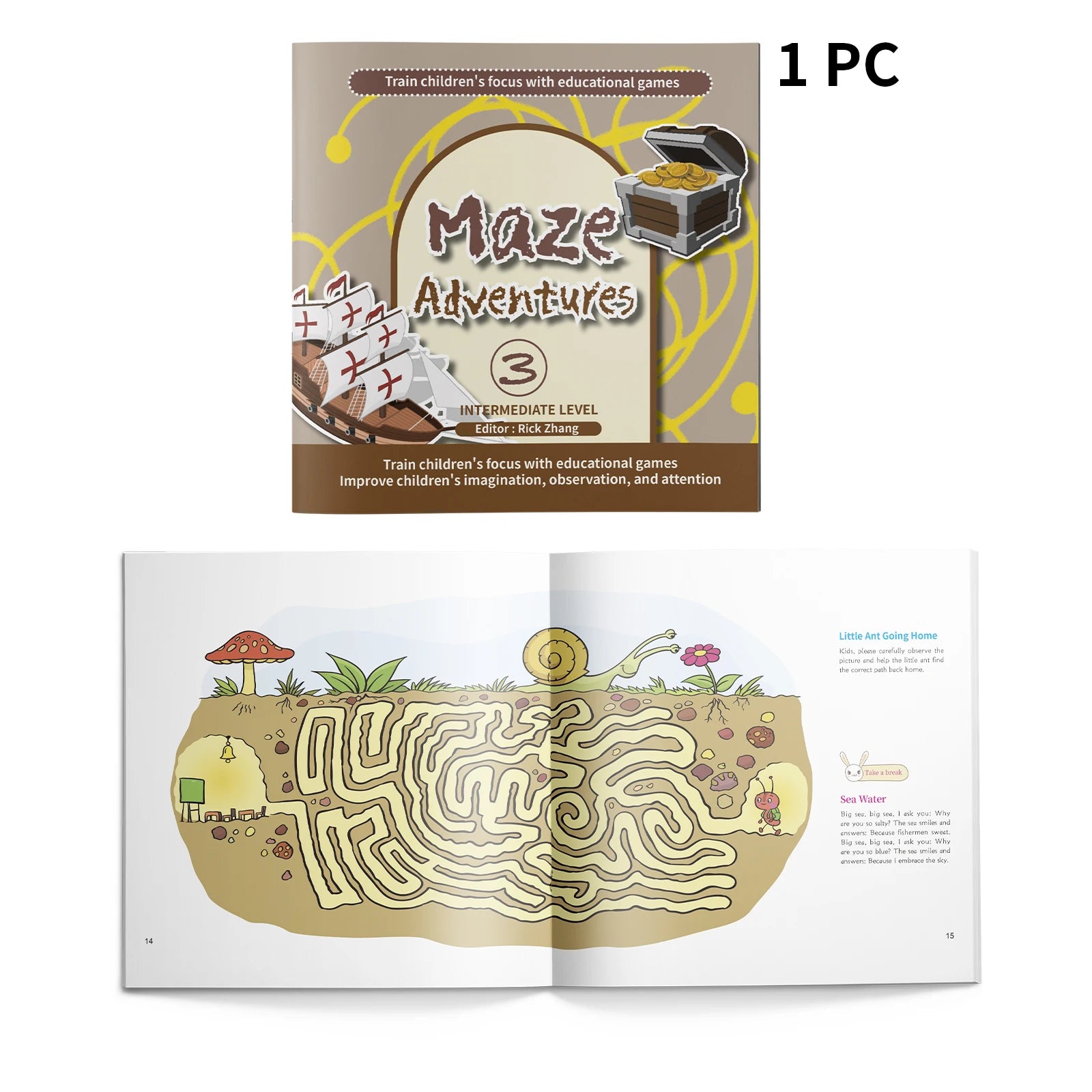 Interactive Maze Puzzle Book for Kids: Fun and Educational Adventures to Enhance Problem-Solving and Critical Thinking Skills