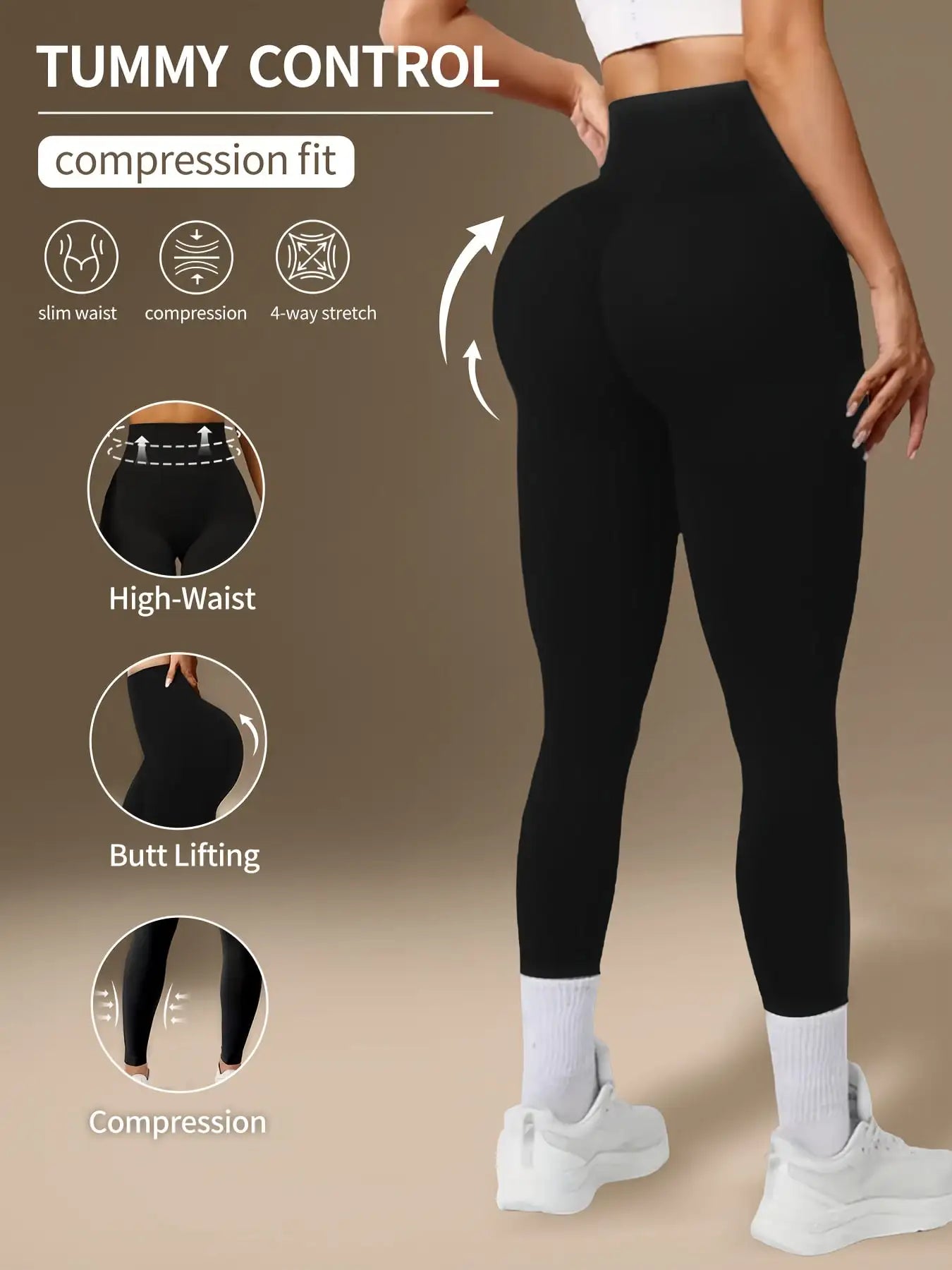 Women's High waisted yoga Leggings solid color slim fit Hip Lifting stretch leggings quick drying breathable fitness sport pants