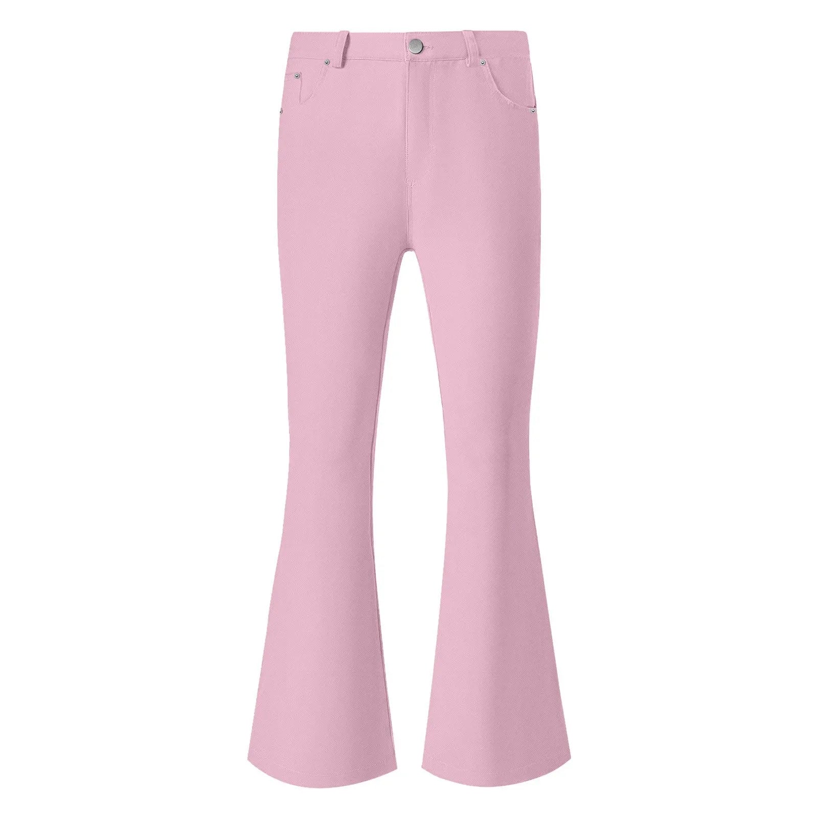 Flare Pants Men Spring Solid Color Daily Simple Classic Trousers Chic Comfortable Hip Hop Mopping Bottoms Disco Flared Pants