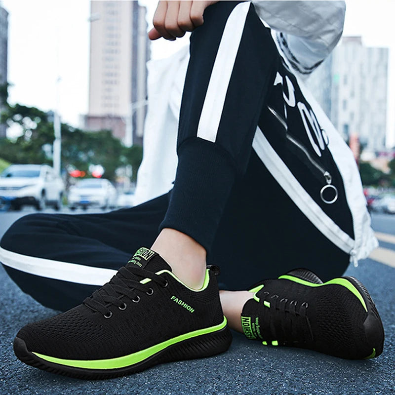 Men Sneakers Lightweight Men Casual Shoes Plus Size Men Sport Shoes Non-Slip Mesh Breathable Shoes Men Flats Walking Shoes