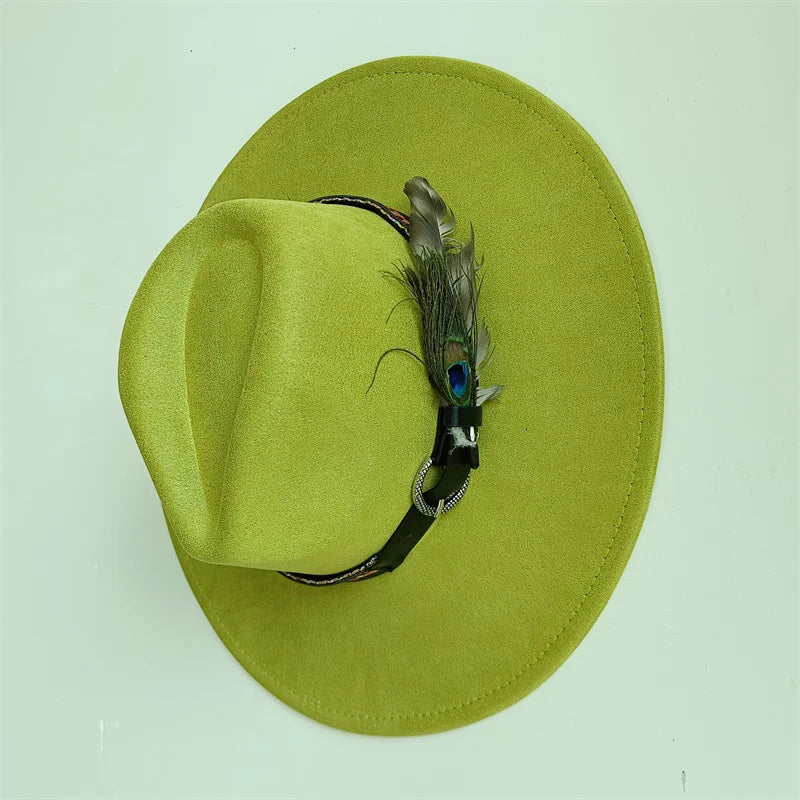Hot sale suede fedora hat for men and women 56-58cm adult size suede jazz hat classic church fedora women's gorras para hombres