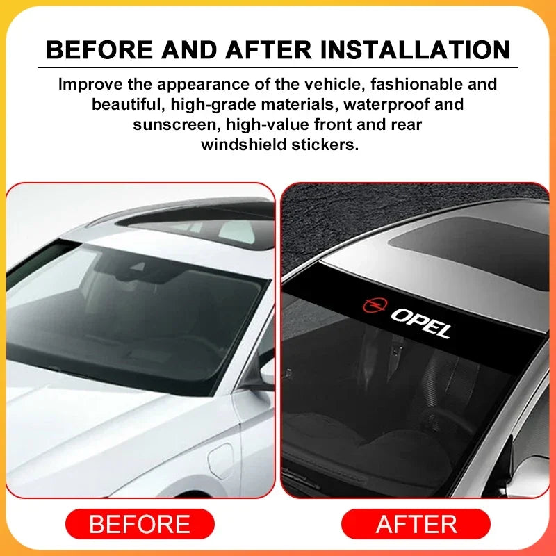 Car Front Rear Windshield Decoration Accessories Stickers For Opel Astra j Insignia Astra g Corsa Zafira b Mokka Vivaro Meriva