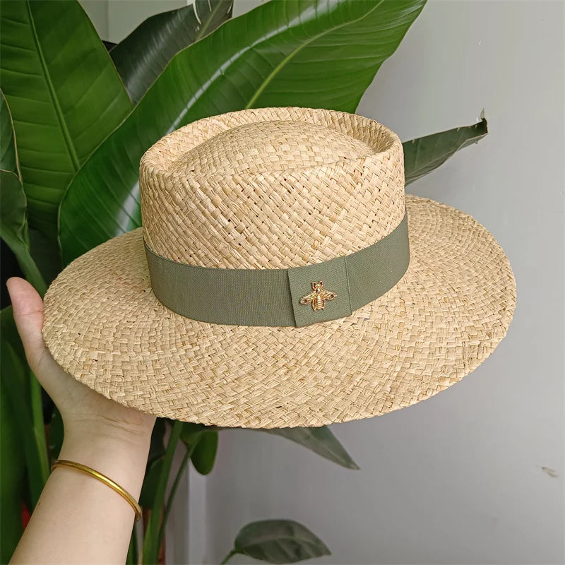 Straw hat women breathable sun hat fashion hollow retro straw hat hand-woven summer travel straw hat gorras para hombres