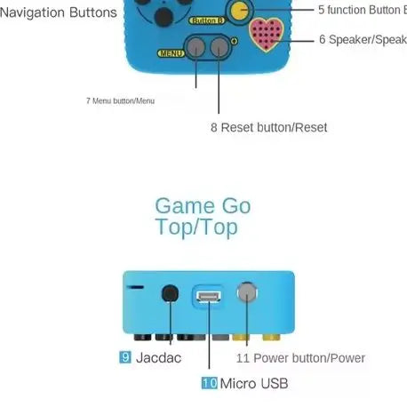 GameGo Game Console programmable  Kid's Primary Secondary School Programming Toy Teaching Aids Portable Game Console Handheld