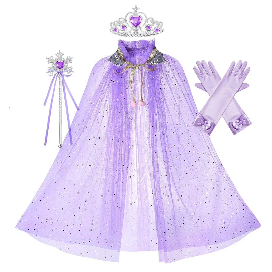 Rapunzel Dress Princess Costume Sets Children Birthday Carnival Halloween Party Fancy Girls Tangled Cosplay Clothes 2-10 Years