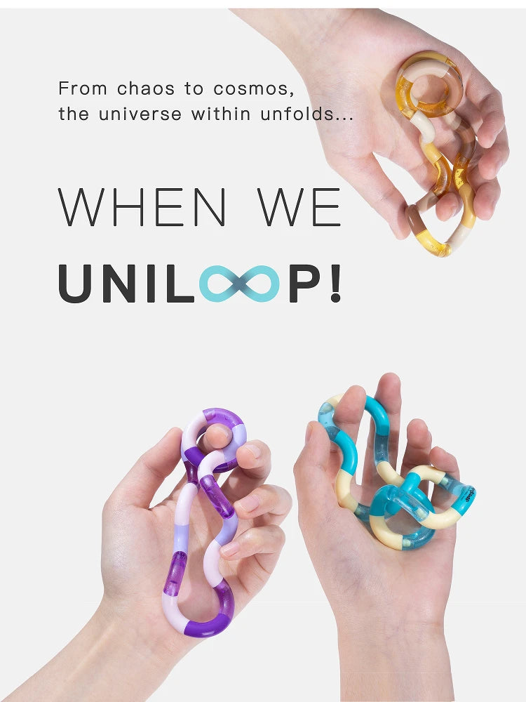 Uniloop Fidget Toy for ADHD Attention Training Stress Relief Creative Prank Toys Suitable for All Ages Party Office School