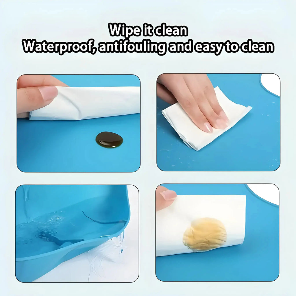 Silicone adult bibs bibs feeding rice bibs silicone bibs soft material easy to wash