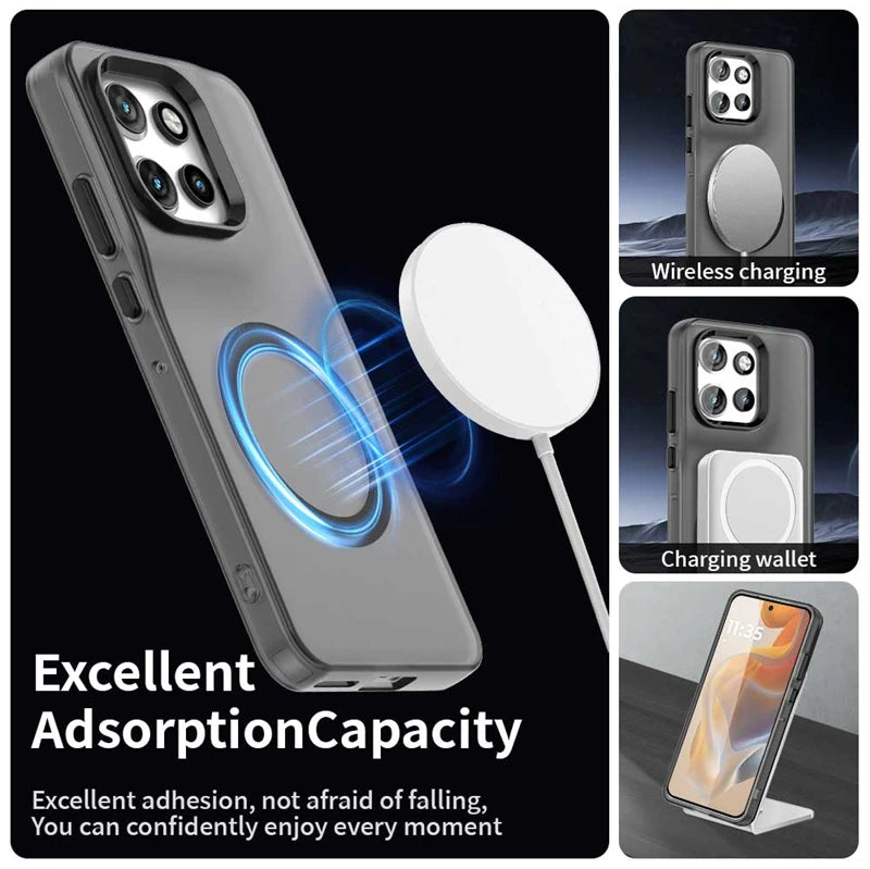 Transparent Case For Motorola Moto S50 Case For Moto S50 5G Magnetic Adsorption Wireless Charge Back Cover For Moto S50 Case