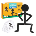 Kids Montessori Toys Wooden Early Learning Educational Puzzles Sporty Pose JigsawImprove Hands-on Skill Busy Board Gifts