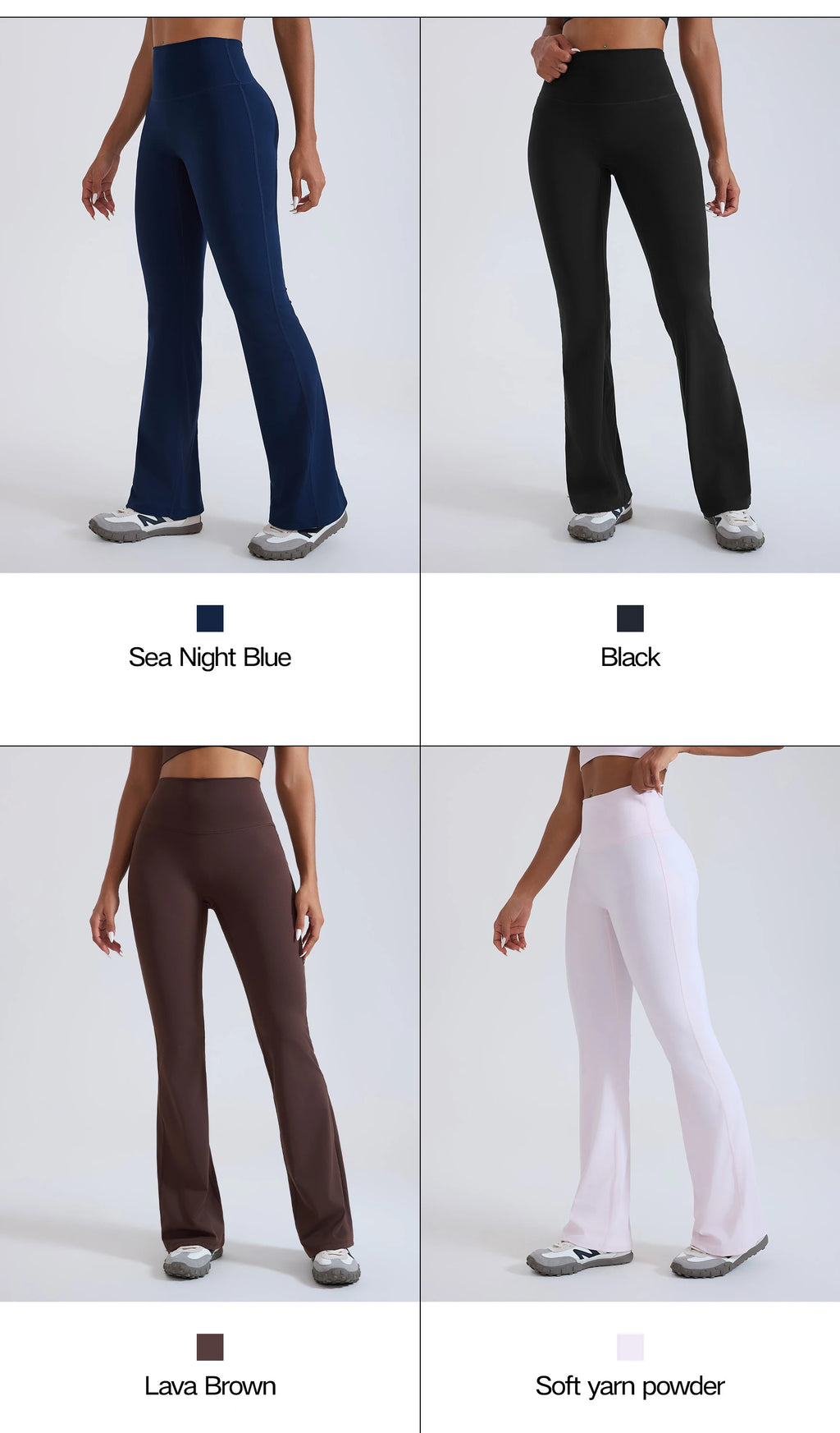 Yoga Flared Pants Women High-Waist Sports Bell Bottom Trousers Gym Fitness Leggings Naked Feel Pilates Running Sports Trousers