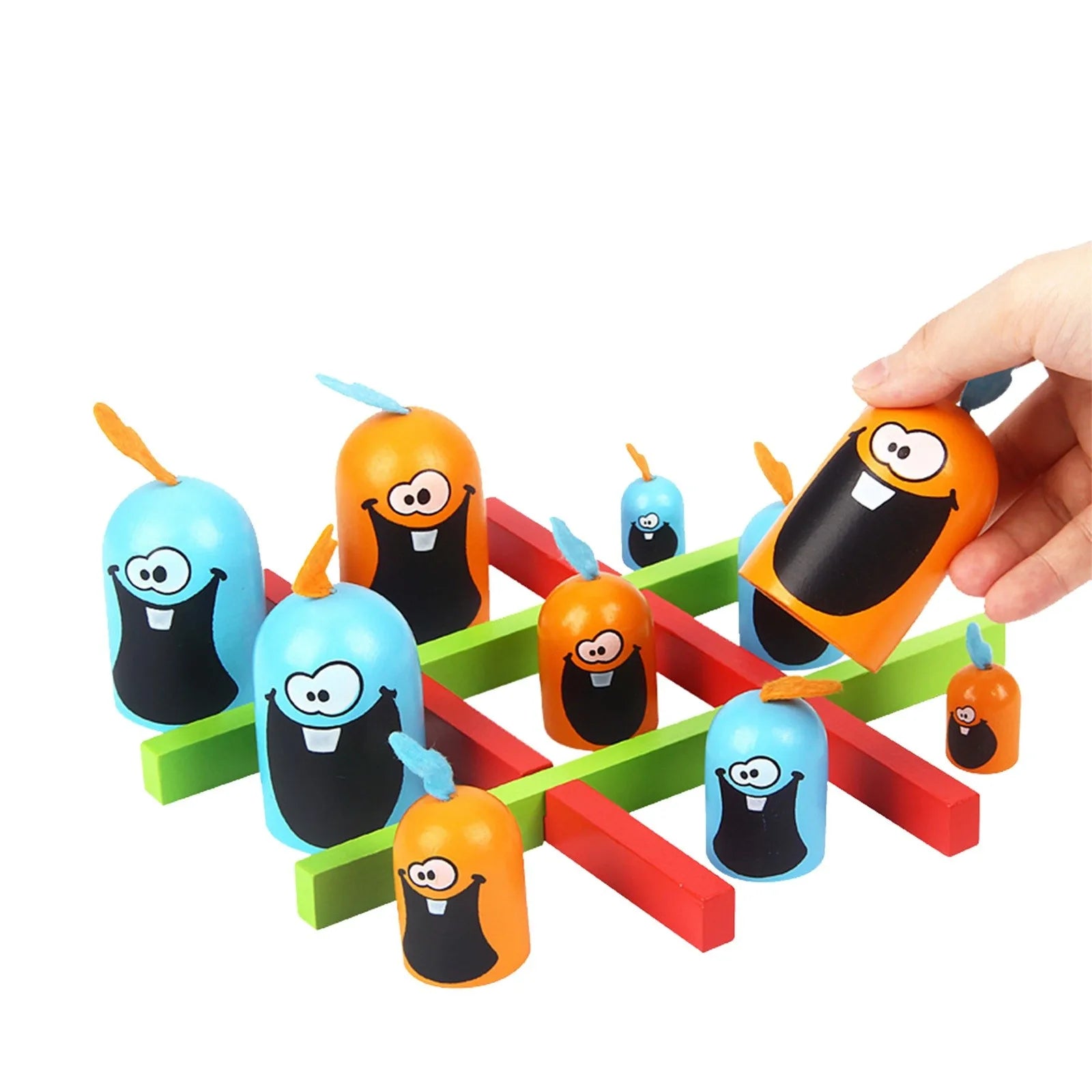 Strategy Game Educational Toy for Kids Tic Tac Toe Cartoon Thinking Training Gobblet Gobblers Board Game Big Eat Small Game