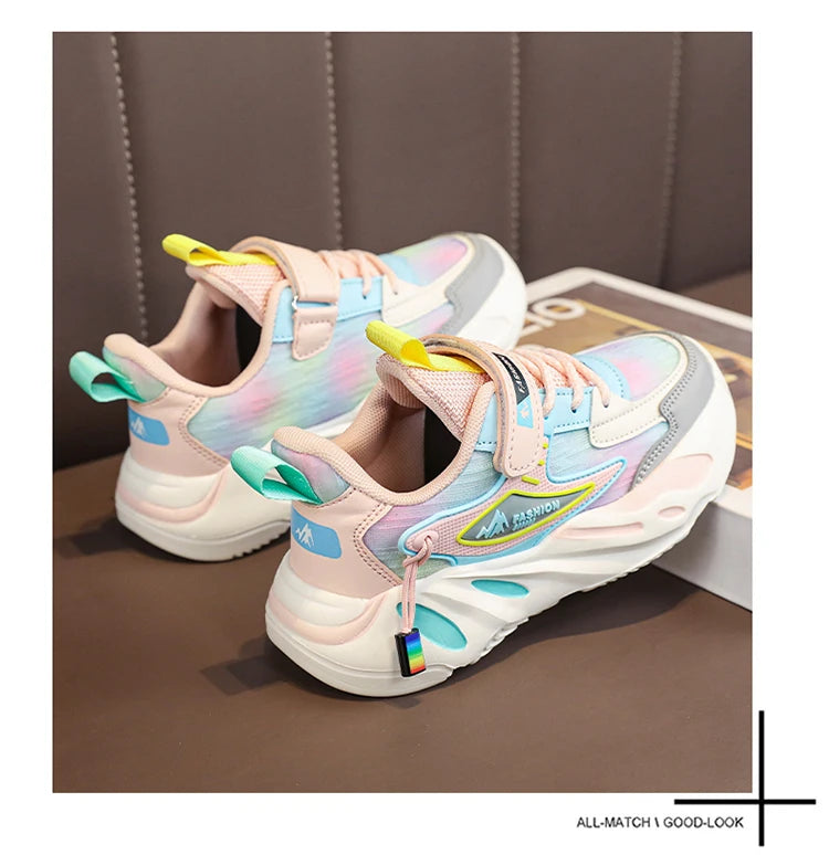 Fashion Children Shoes Girls Sneakers School Sports Summer Mesh Breathable For Kids Tennis Casual Shoes