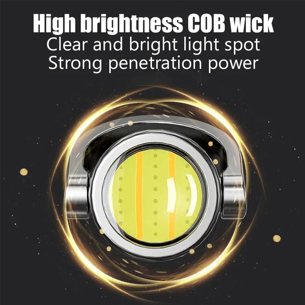 COB LED Keychain Flashlight Multifunctional Pocket Flashlight USB Rechargeable Portable Keychain Torch for Camping Hiking