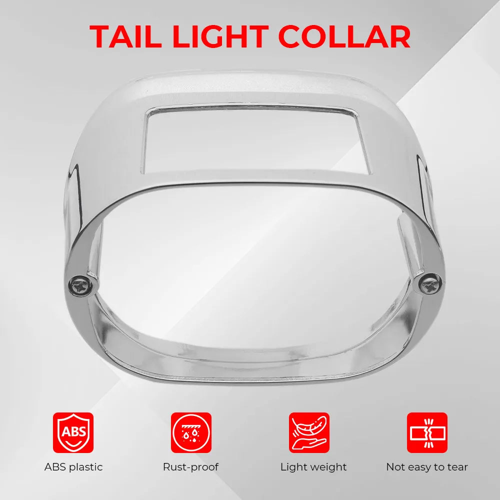 Motorcycle Accessory 1PCS Tail Light Collar Chrome ABS Plastic For Harley Softail except FXSTD 05-08 FLSTN and FLSTS 1996-2008