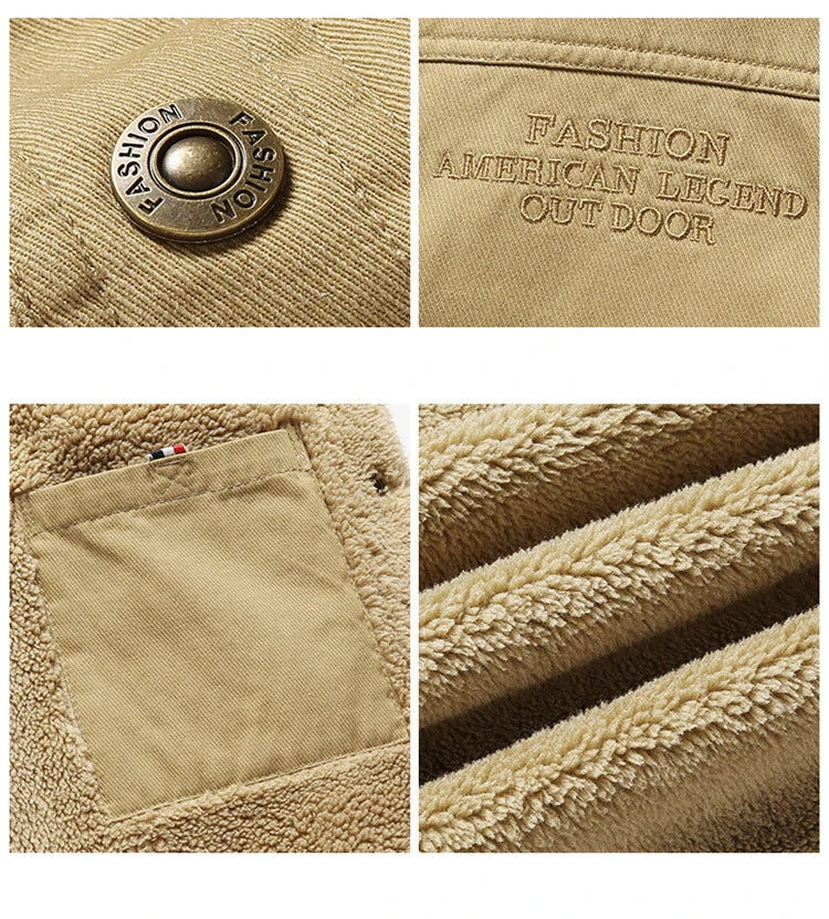 Men Winter New Fleece Thick Warm Jacket Men Fashion Casual Windproof Coat Men Autumn Outwear Tactics Military Jacket Men