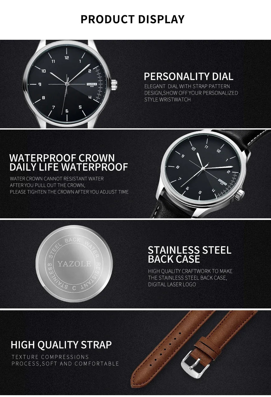 Fashion Business Men's Watches Top Brand Quartz Wristwatches for Man Simple Casual Leather Belt Male Clock relojes para hombres