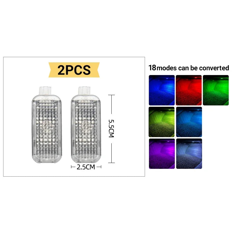 Car Footwell Lights Accessories For Skoda Octavia Pro A8 MK4 Superb 3 Rapid Kodiaq Karoq For Seat Leon MK3 Ibiza Ateca Toledo