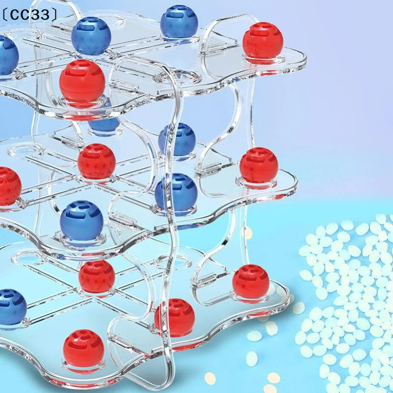 1 Set Interactive Chess Board Game Toy 3D TIC-TAC-TOE Game Easy To Play Educational Toys Squares Strategy Table Games〔CC33〕
