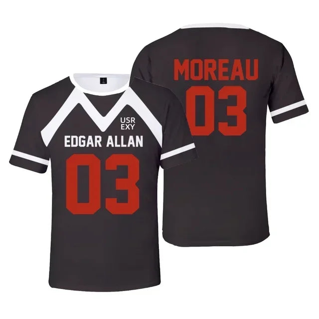 Nueva camiseta Foxhole Court Edgar Allen Raven lacrosse,camiseta 3D,ropa para hombre/mujer