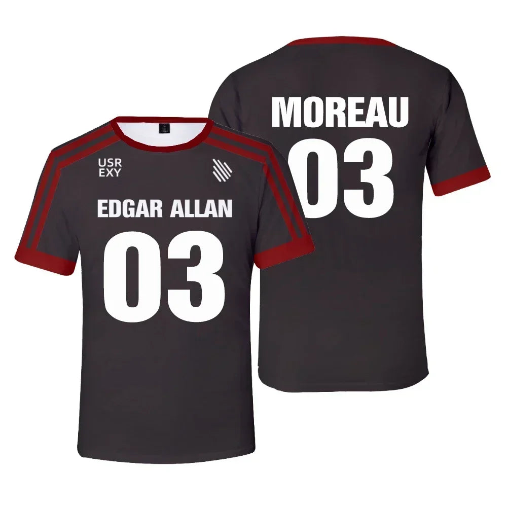 Nueva camiseta Foxhole Court Edgar Allen Raven lacrosse,camiseta 3D,ropa para hombre/mujer