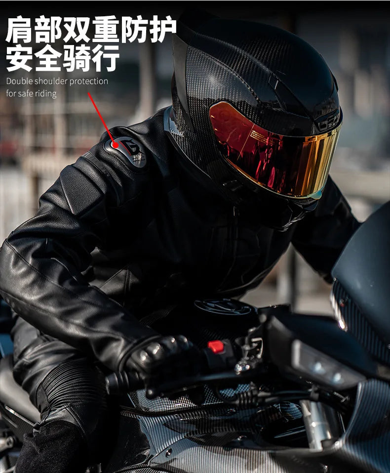Motorcycle Pants PU Leather Pantalon Moto Men Pantalon Motocross Black Pantalon Moto Para Hombre CE Protector Motocross Pants