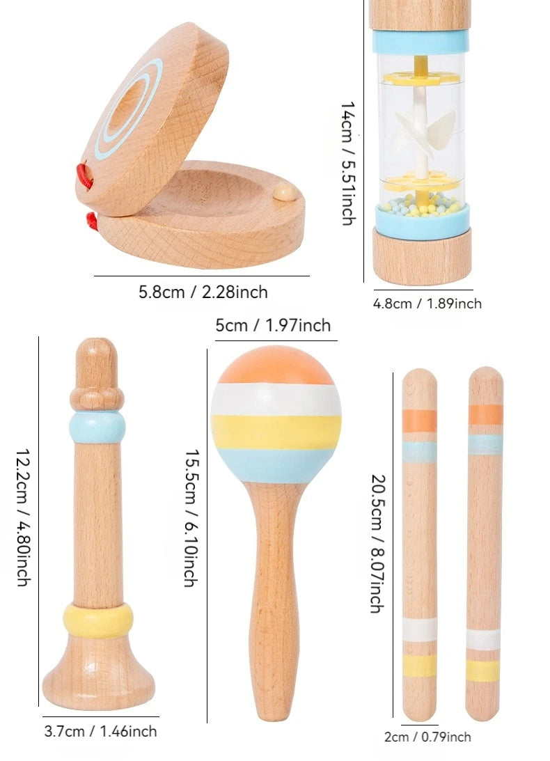 Interactive Musical Toy Wooden Toys Child Percussion Instruments Early Educational Toys Birthday Gifts for Toddlers Girl Boy
