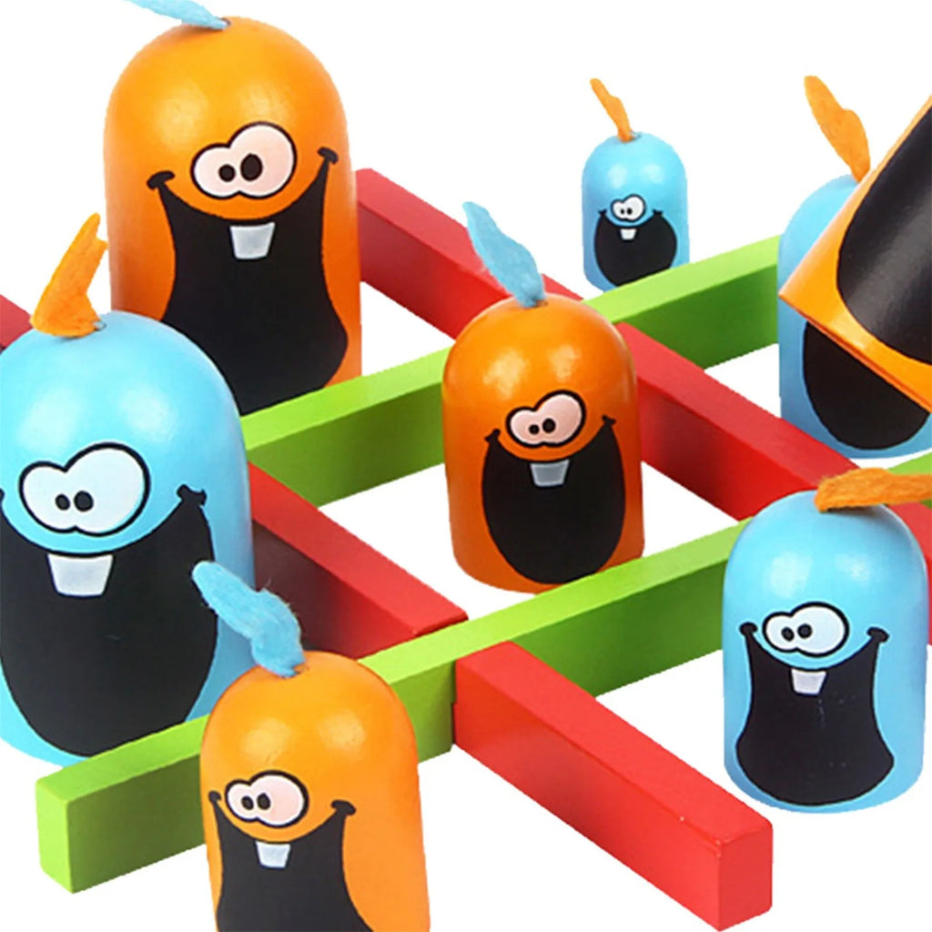Strategy Game Educational Toy for Kids Tic Tac Toe Cartoon Thinking Training Gobblet Gobblers Board Game Big Eat Small Game