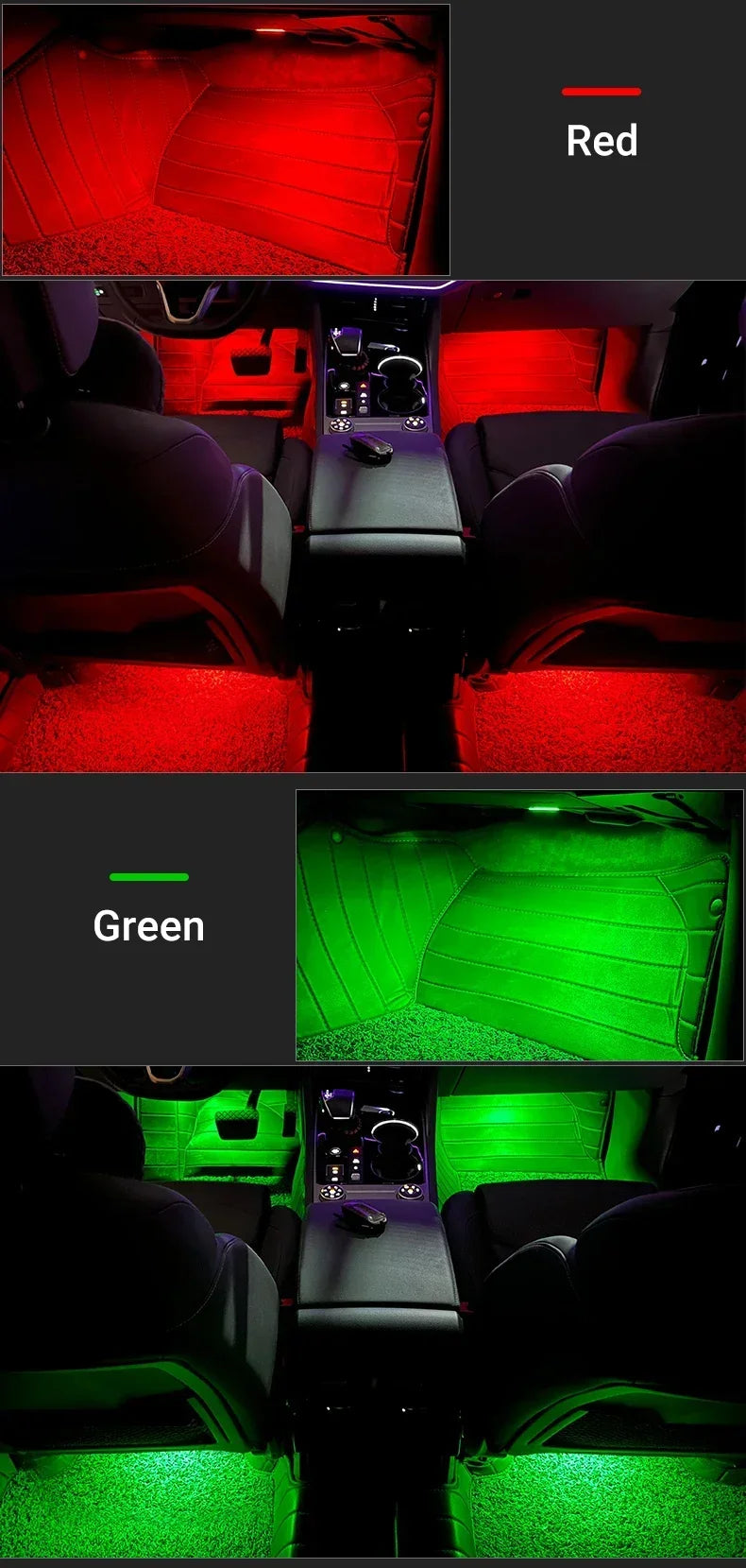 Car Footwell Lights Accessories For Skoda Octavia Pro A8 MK4 Superb 3 Rapid Kodiaq Karoq For Seat Leon MK3 Ibiza Ateca Toledo