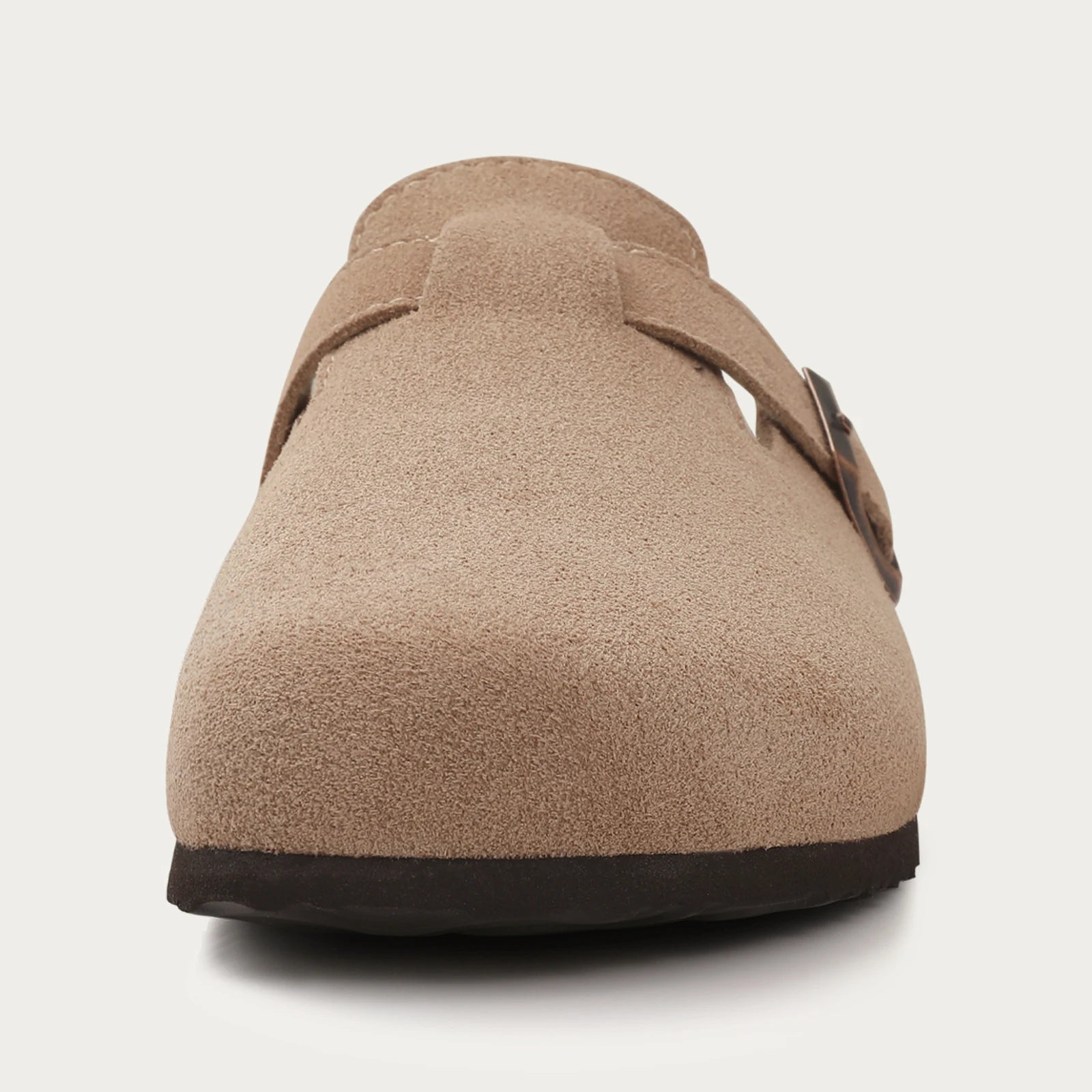 Shevalues Men Clogs Slippers Cow Suede Clogs For Men Leather Mules Men Fashion Beach Shoes Men Outdoor Classic Cork Sandals Men
