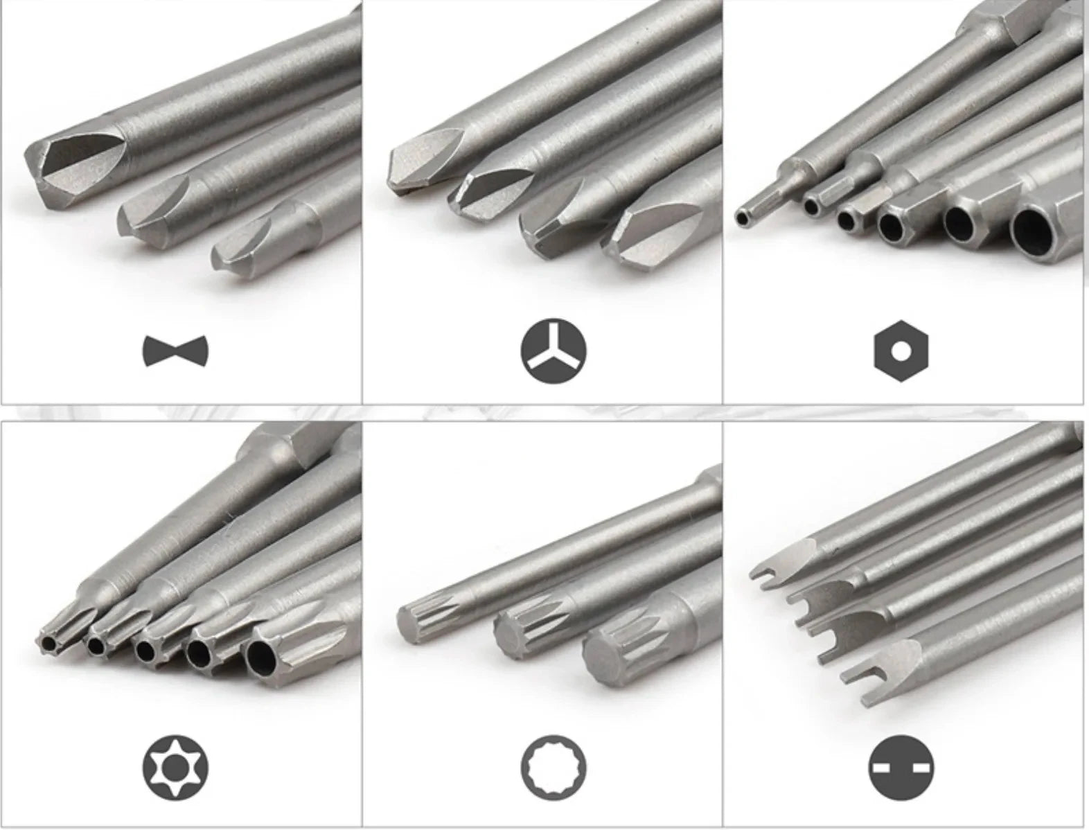 50 extra long screwdriver sets with 75mm safety screwdriver heads, Torx star shaped hexagonal wrench heads, fully automatic han