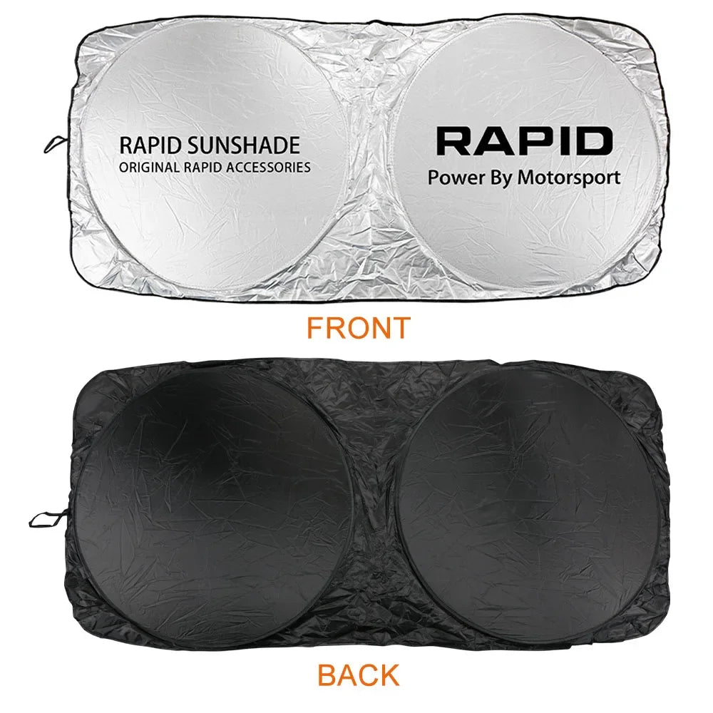 Car Windshield Sunshade Cover Accessories For Skoda Octavia Fabia Rapid Superb Kodiaq Scala Karoq Citigo Kamiq Roomster Enyaq