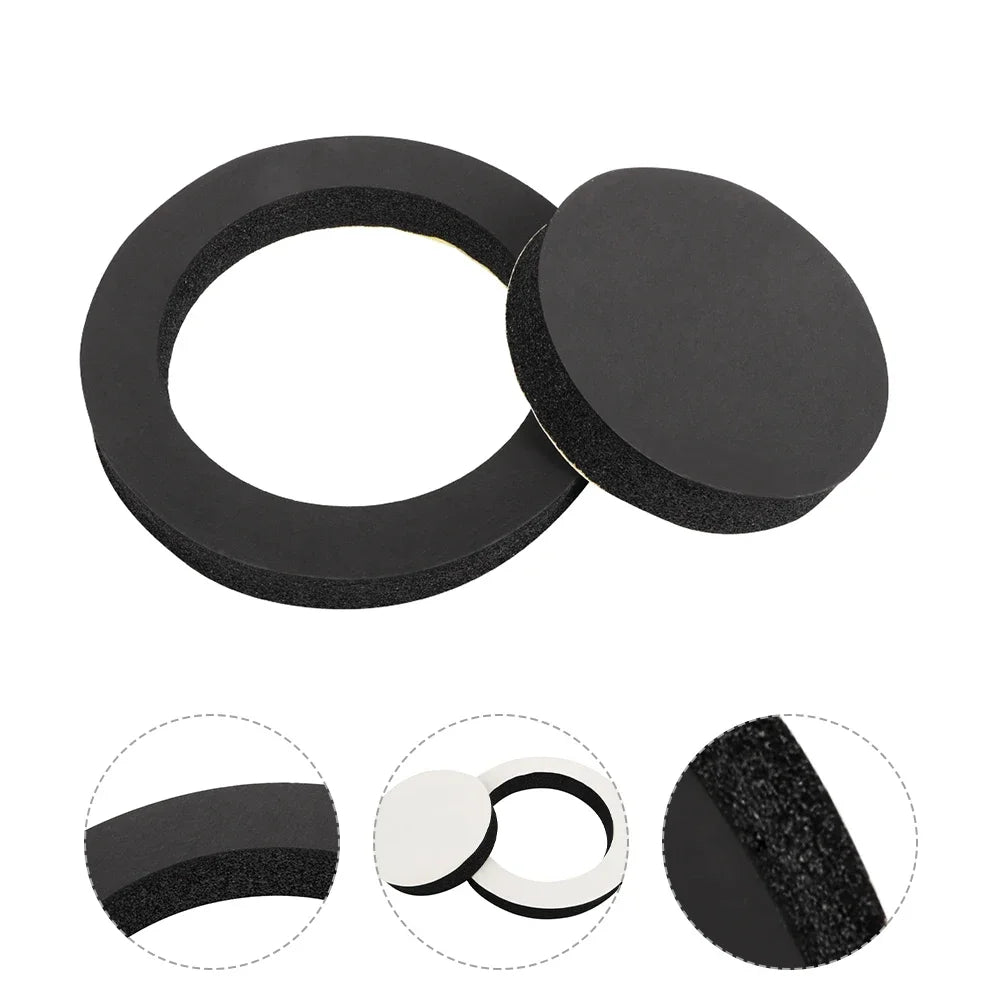 4pcs 6.5" Car Door Soundproof Cotton Speaker Bass Ring Foam Woofer Pad Noise Sound Insulation ring Accessories