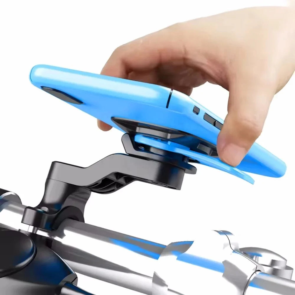 Motorcycle Handlebar Phone Holder 360°Rotatable Bicycle Bracket Security Navigation Support Mount Moto Anti-Shock Phone Brackets