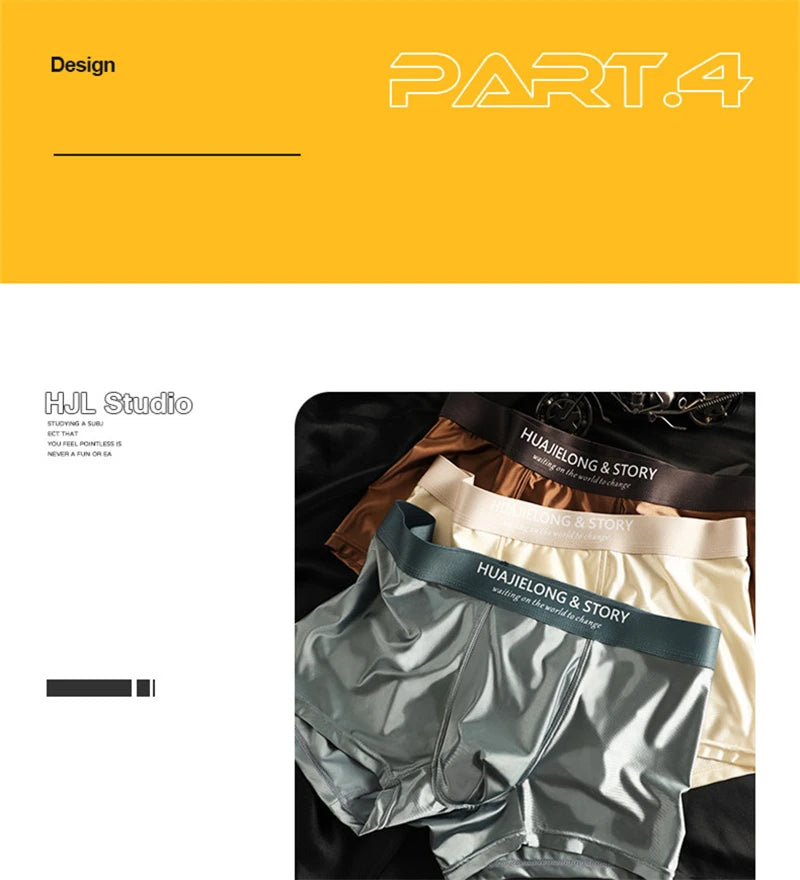 Choice boxers hombre Ice silk cueca satin ropa interior hombre Plus size calzoncillos hombres breathable sexy tоy man underwear