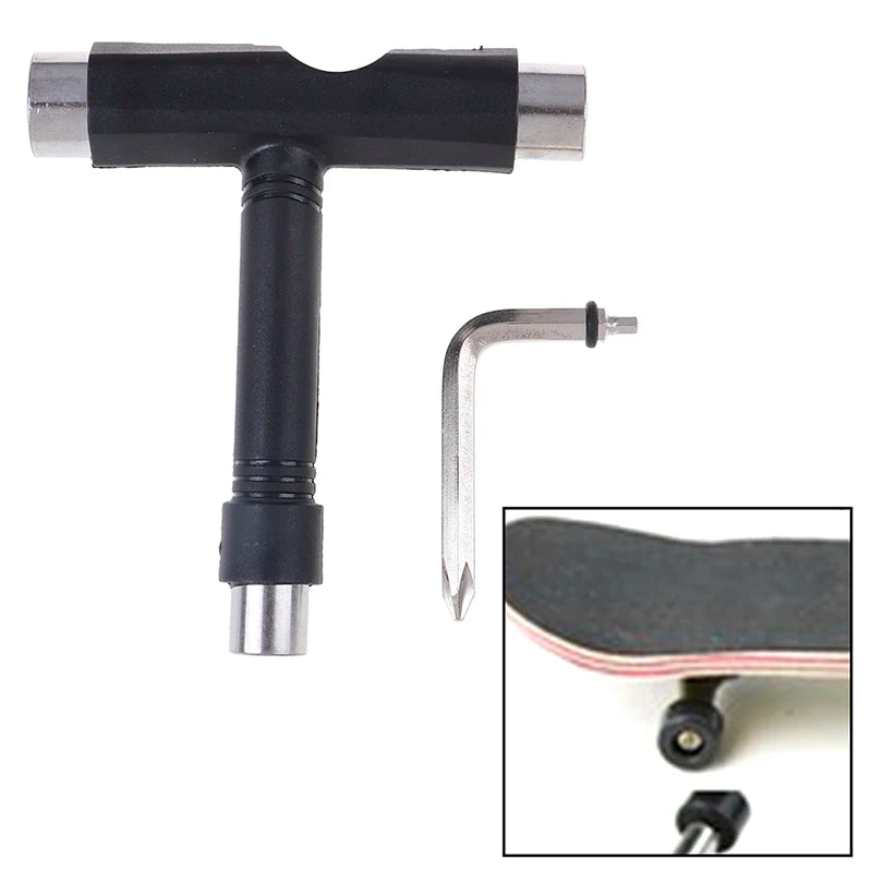1pcs Skateboard Roller Skate T Tool MultiFunction All In One Wrench High Qulity Repair Tool New Hot Sale