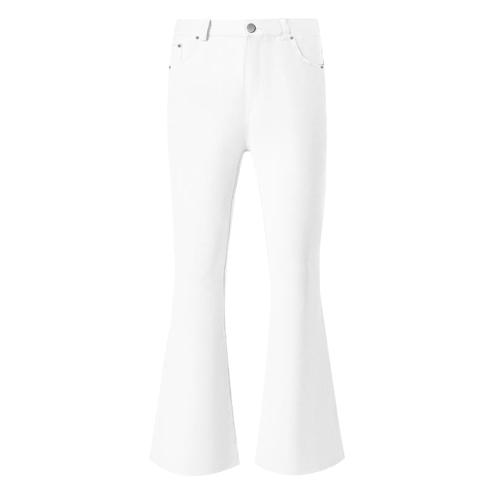 Flare Pants Men Spring Solid Color Daily Simple Classic Trousers Chic Comfortable Hip Hop Mopping Bottoms Disco Flared Pants