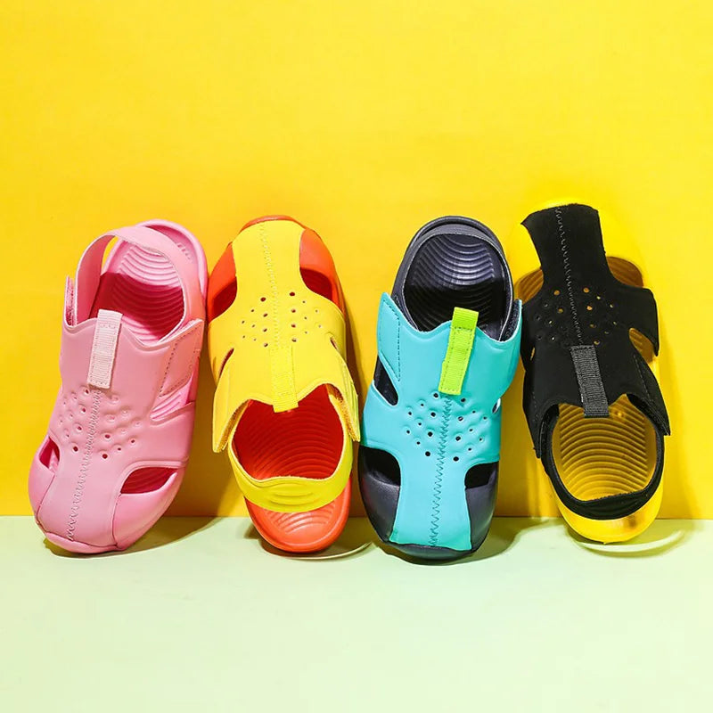 Classic Baby Boys Sandals Summer Kids Girls Beach Sandals Breathable Candy Color Sport Sandals for Toddler Baby Shoes Size 22-33