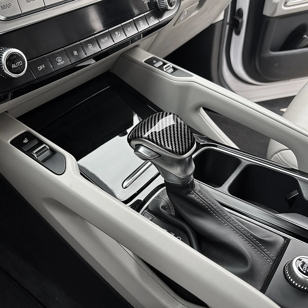 For Kia Telluride 2020-2025 Accessories LHD/RHD Gear Cover ABS Auto Shift Gear Cover Car Knob Gear Stick Protector Compatible