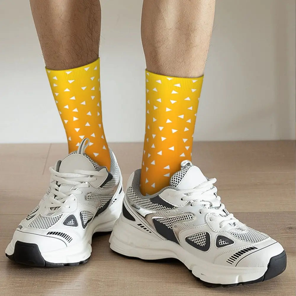 Custom Giyuu Tomioka Demon Slayer Men Women Crew Socks Unisex Kawaii Kimetsu No Yaiba Spring Summer Autumn Winter Dress Socks