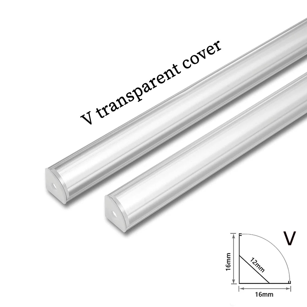 1-30pcs/Lot perfil aluminio led Corner Aluminium Profile Channel Holder for LED Strip Light Bar Cabinet Lamp Kitchen Closet