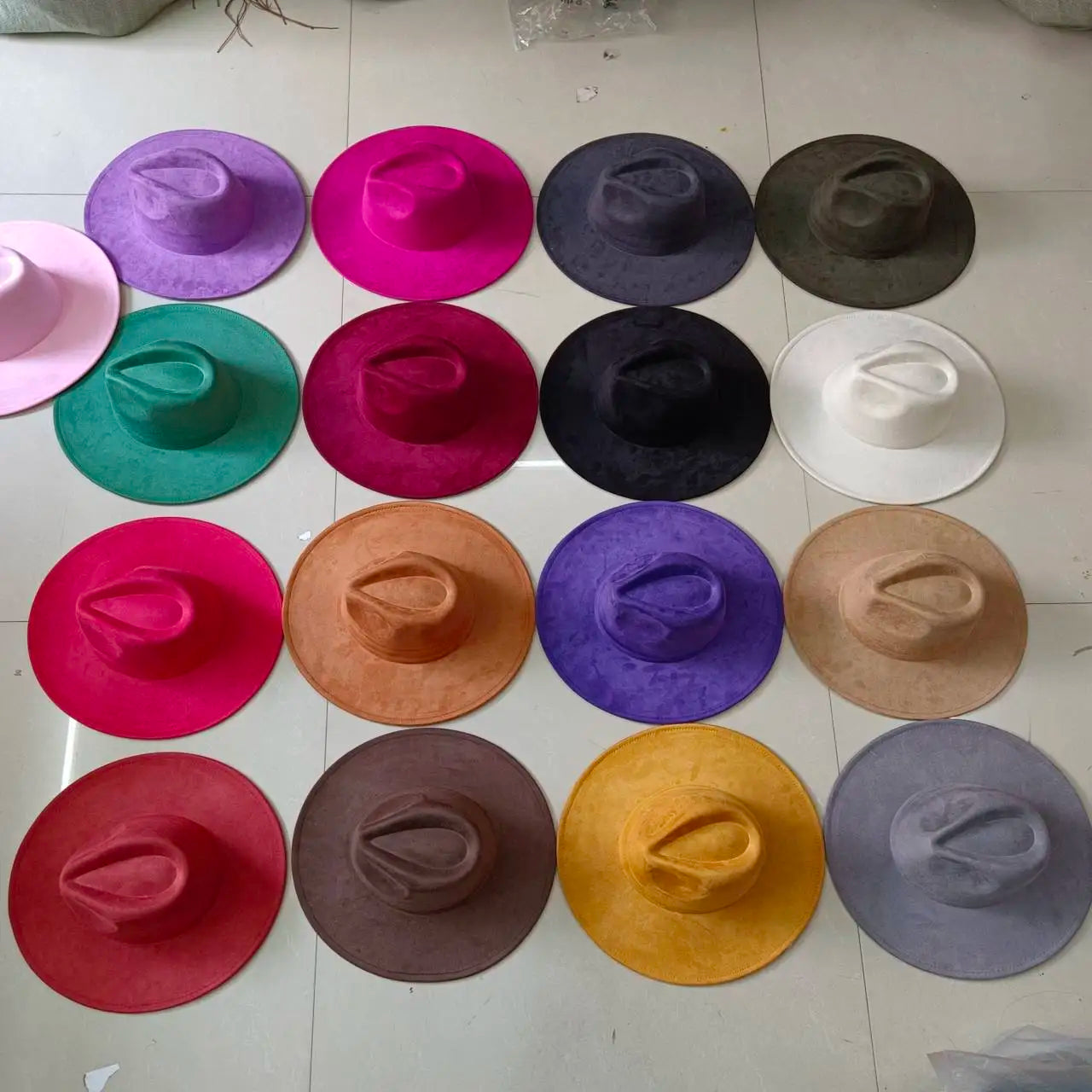 Hot sale suede fedora hat for men and women 56-58cm adult size suede jazz hat classic church fedora women's gorras para hombres