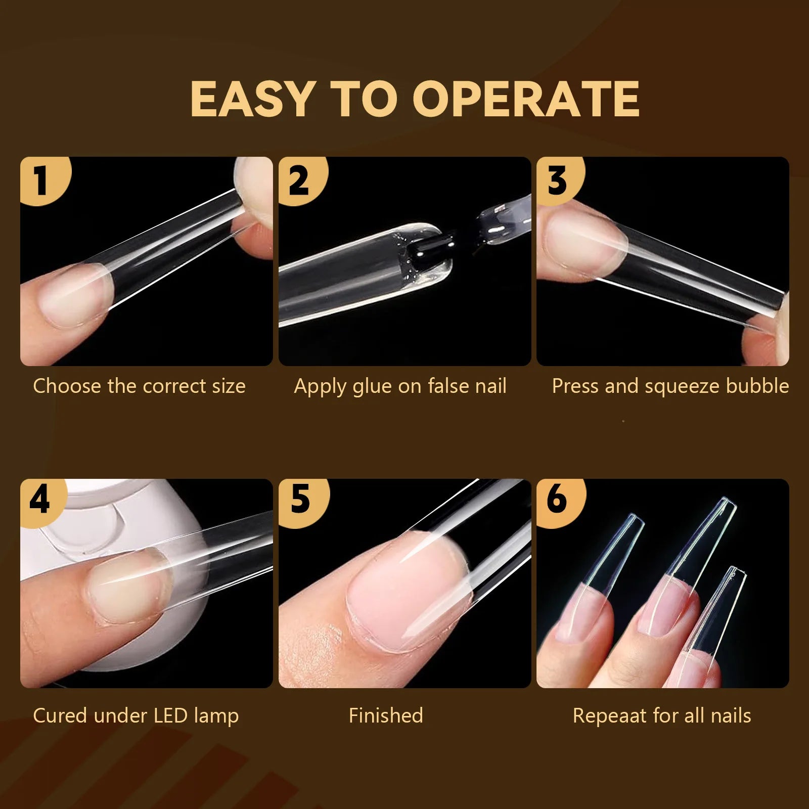 120/140pcs Almond Stiletto False Nail Tips Clear Soft Fake Nails Extension For Home DIY Nail Salon Manicure Press On Nails