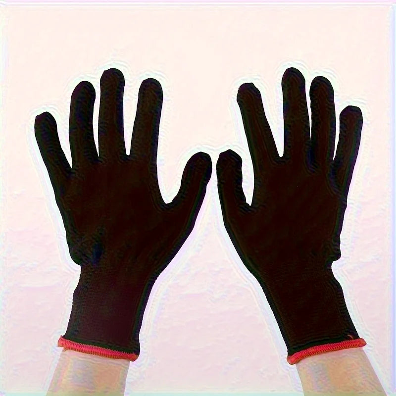 A set of breathable nylon garden work gloves, without PU coating and silicone, not waterproof, used for excavation and planting