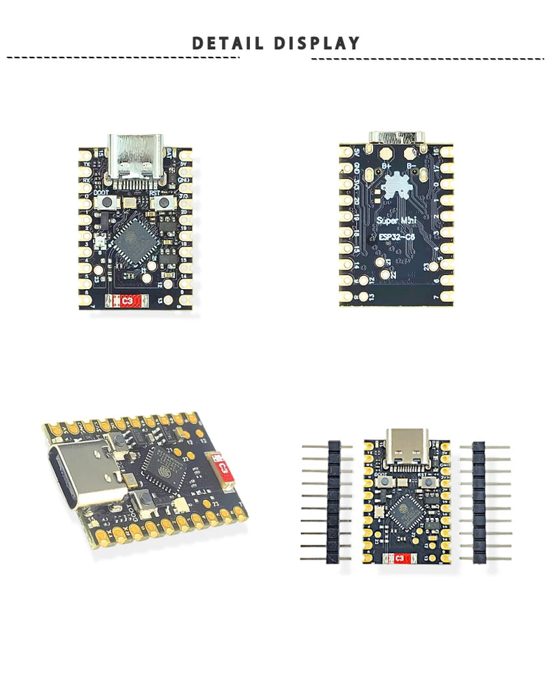 TYPE-C ESP32-C6 Super Mini ESP32 Development Board ESP32-C6FH4 4MB flash WiFi Bluetooth Module