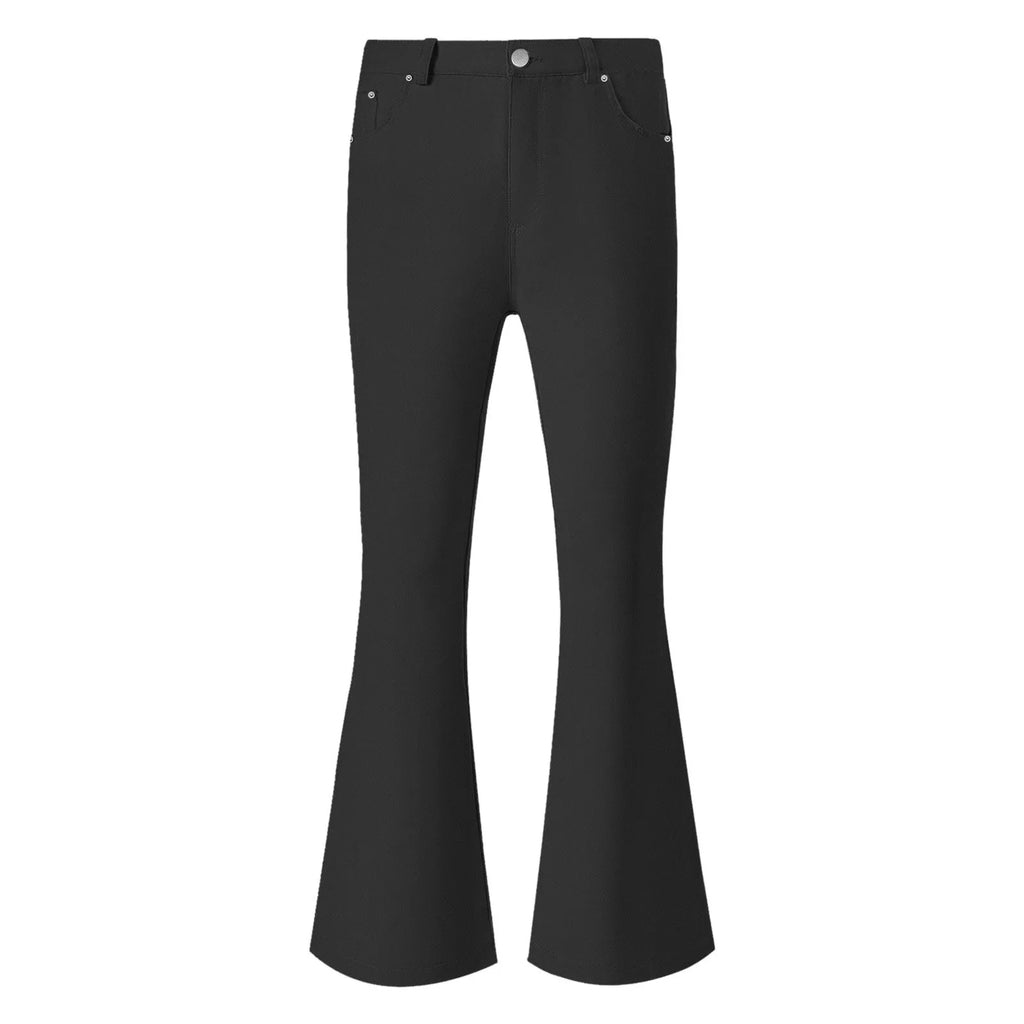 Flare Pants Men Spring Solid Color Daily Simple Classic Trousers Chic Comfortable Hip Hop Mopping Bottoms Disco Flared Pants