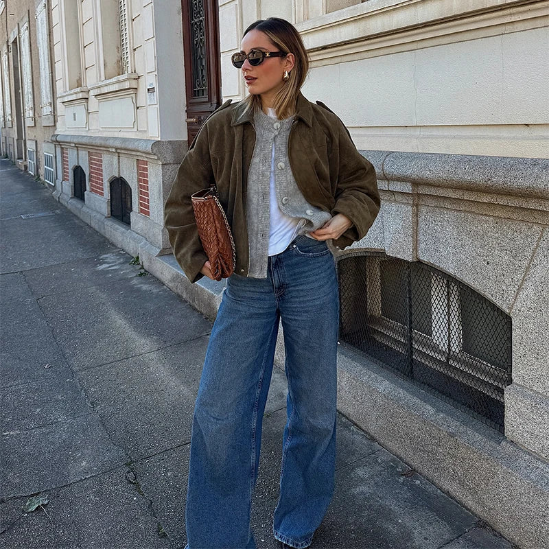 Fashion Coat Short Pant Women Set Casual Loose Lapel  Button Long Sleeve Female Jacket Suit 2025 Autumn High Street Lady Sets
