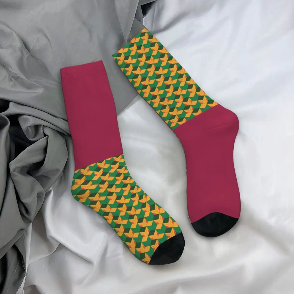 Custom Giyuu Tomioka Demon Slayer Men Women Crew Socks Unisex Kawaii Kimetsu No Yaiba Spring Summer Autumn Winter Dress Socks