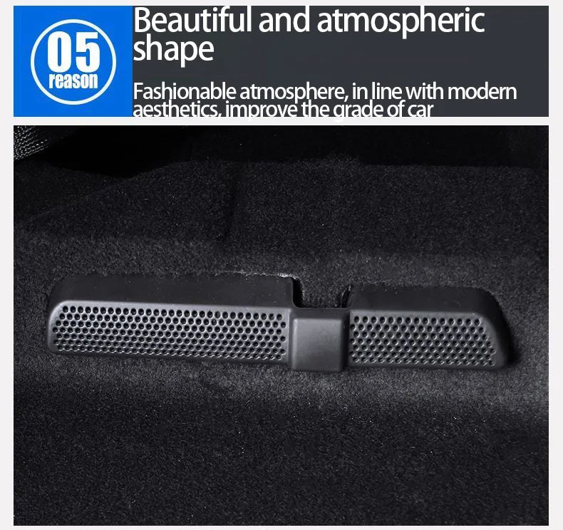 for Volvo XC60 MK2 2018~2021 2022 2023 Accessories Under Seat Air Conditioner Vent Outlet Cover Anti-Clogging Auto Sticker Part